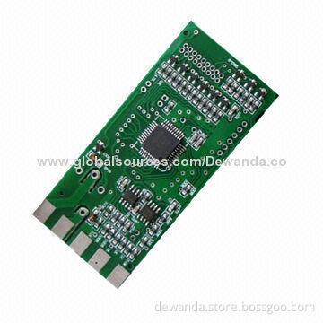 Double-sided Printed Circuit Board with HASL Green Mask and White Legends